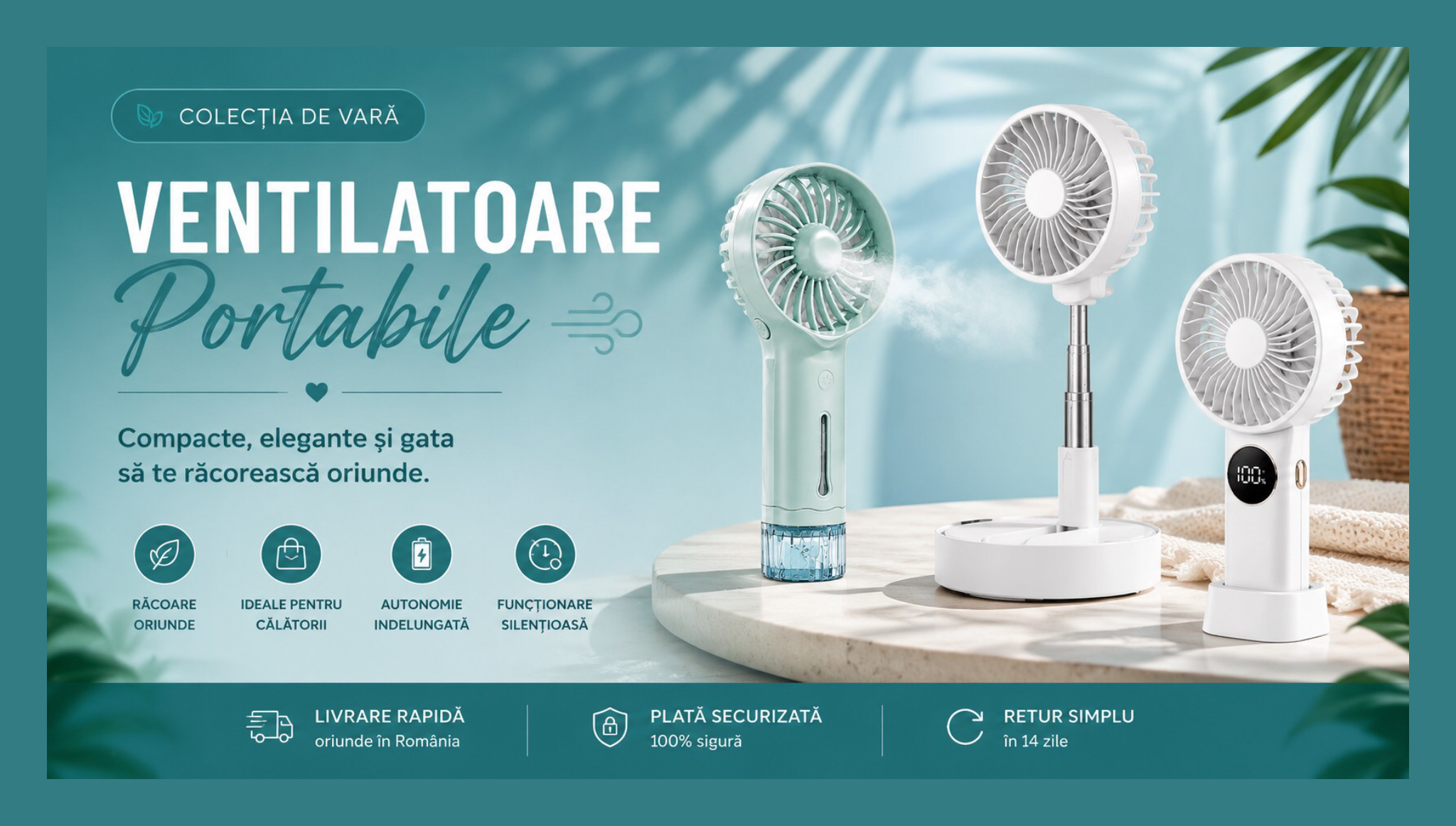 Ventilatoare portabile gadgeturi de vara