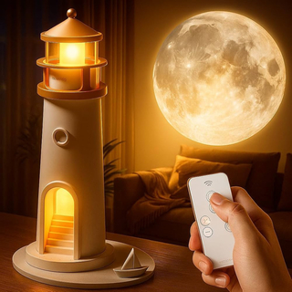 Lampa decorativa cu proiectie luna si telecomanda