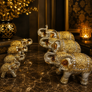 Set premium cu elefanti decorativi