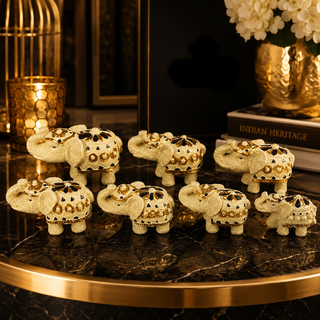 Set 7 elefanti decorativi mini