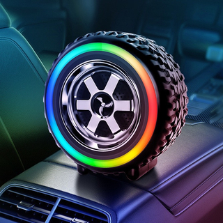 Boxă portabilă Bluetooth cu lumini RGB și design de roată