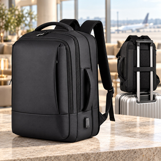 Rucsac business extensibil cu fixare troller