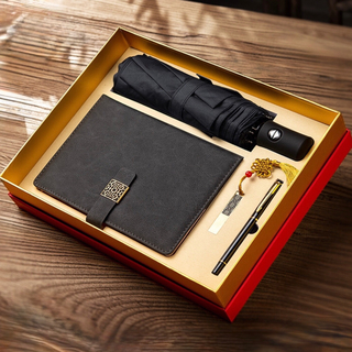 Set cadou premium cu agenda,umbrela,pix si stick