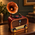 Gramofon retro cu radio si bixa bluetooth
