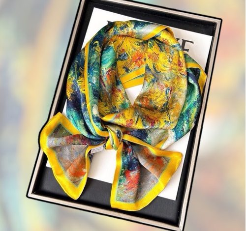 Esarfa matase naturala lunga