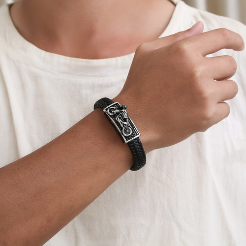 Bratara barbati din piele naturala