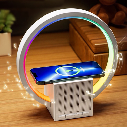 Lampa cu bluetooth si incarcare wireless