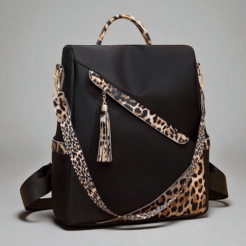 Rucsac dama cu imprimeu leopard