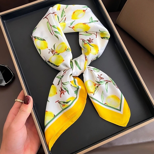 Esarfa din matase naturala cu lamai