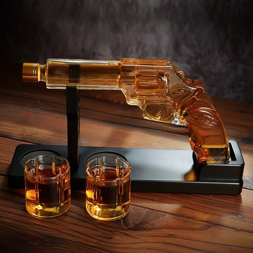 Decantor pistol cu pahare