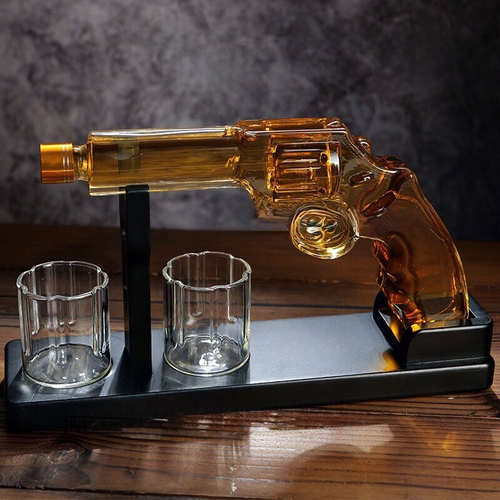 Set decantor pistol cu pahare