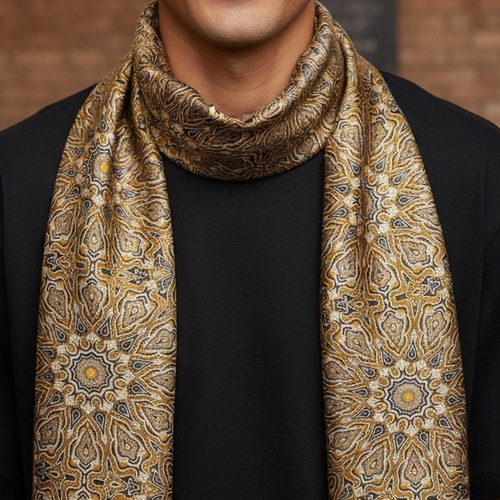 Esarfa barbati din matase naturala