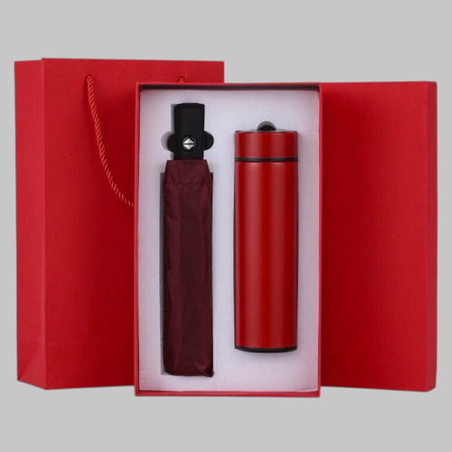 Set cadou premium cu umbrela si termos
