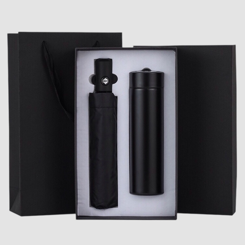 Set cadou business cu umbrela si termos digital