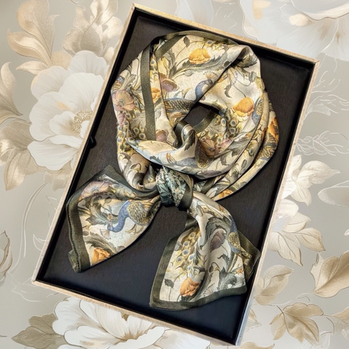 Esarfa vintage din matase naturala