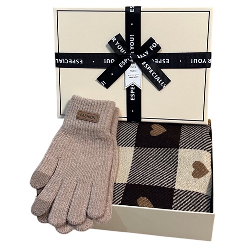 Set cadou femei cu fular si manusi