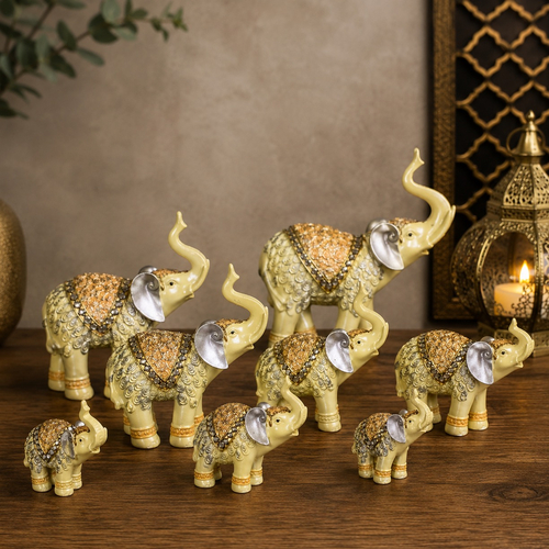 Set 7 elefanti decorativi premium