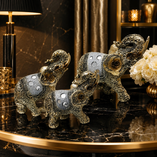 Set 3 elefanti decorativi premium