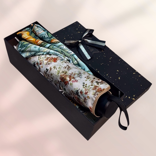 Cadou pentru ea set esarfa si umbrela pliabila