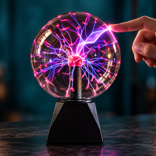 Lampa glob plasma cu senzor de atingere