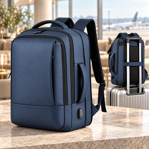 Rucsac premium extensibil cu fixare troller