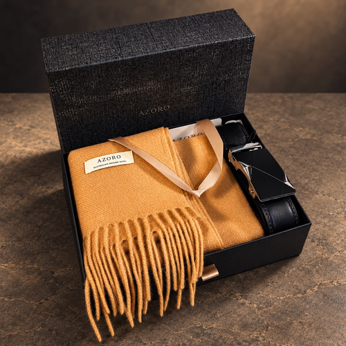 Set cadou barbati Azoro Gentleman Camel