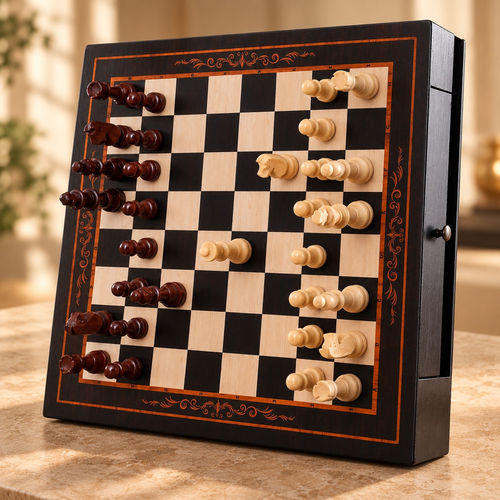 Set sah magnetic de lux,cu sertare