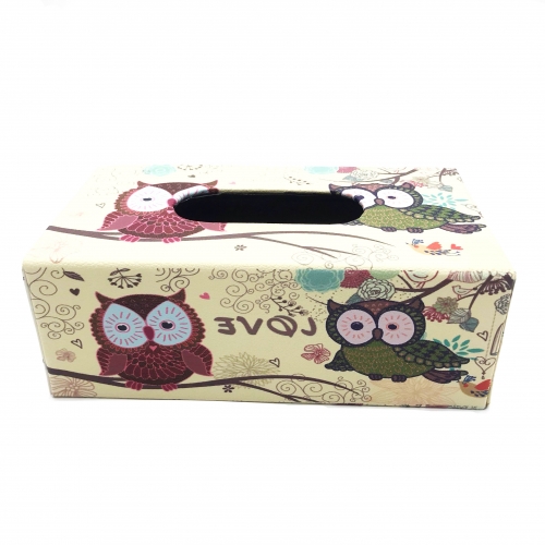 cutie pentru servetele cu bufnite
