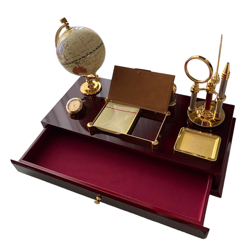 Set pentru birou cu glob pamantesc