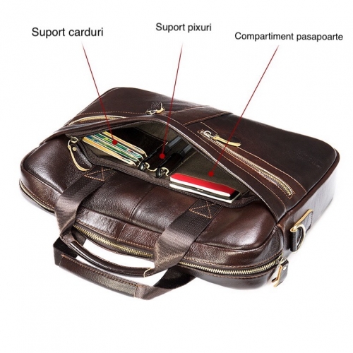 Geanta laptop piele naturala